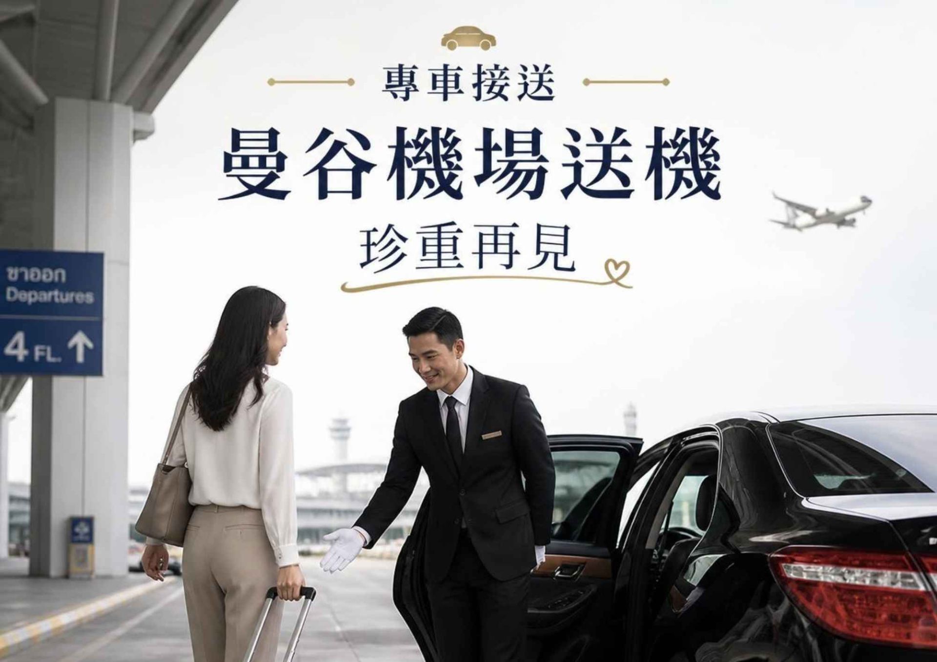 專車前往曼谷機場起飛返台